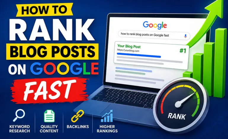 how to rank blog posts on Google fast